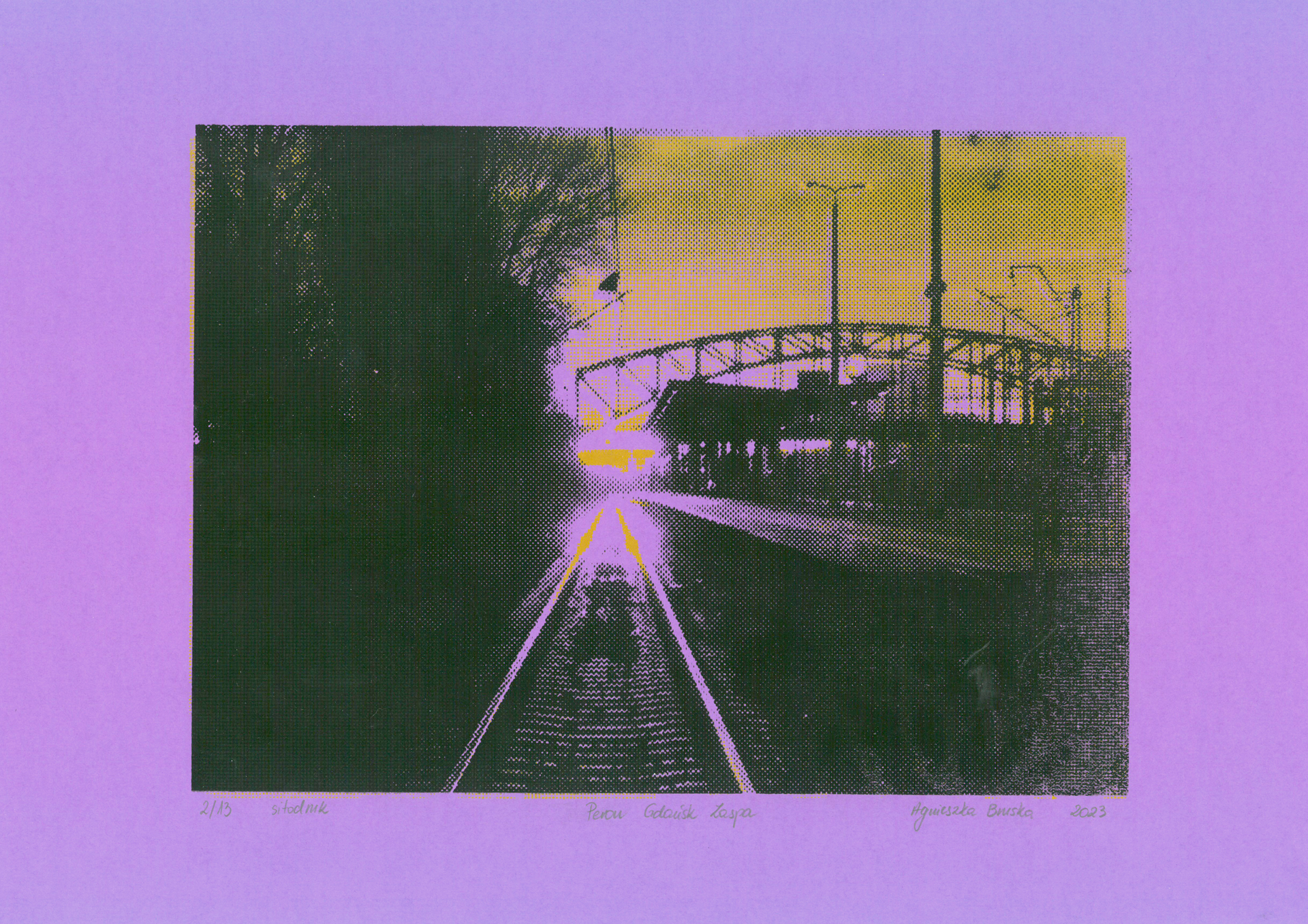Zdjęcie przedstawia grafikę z pociągiem