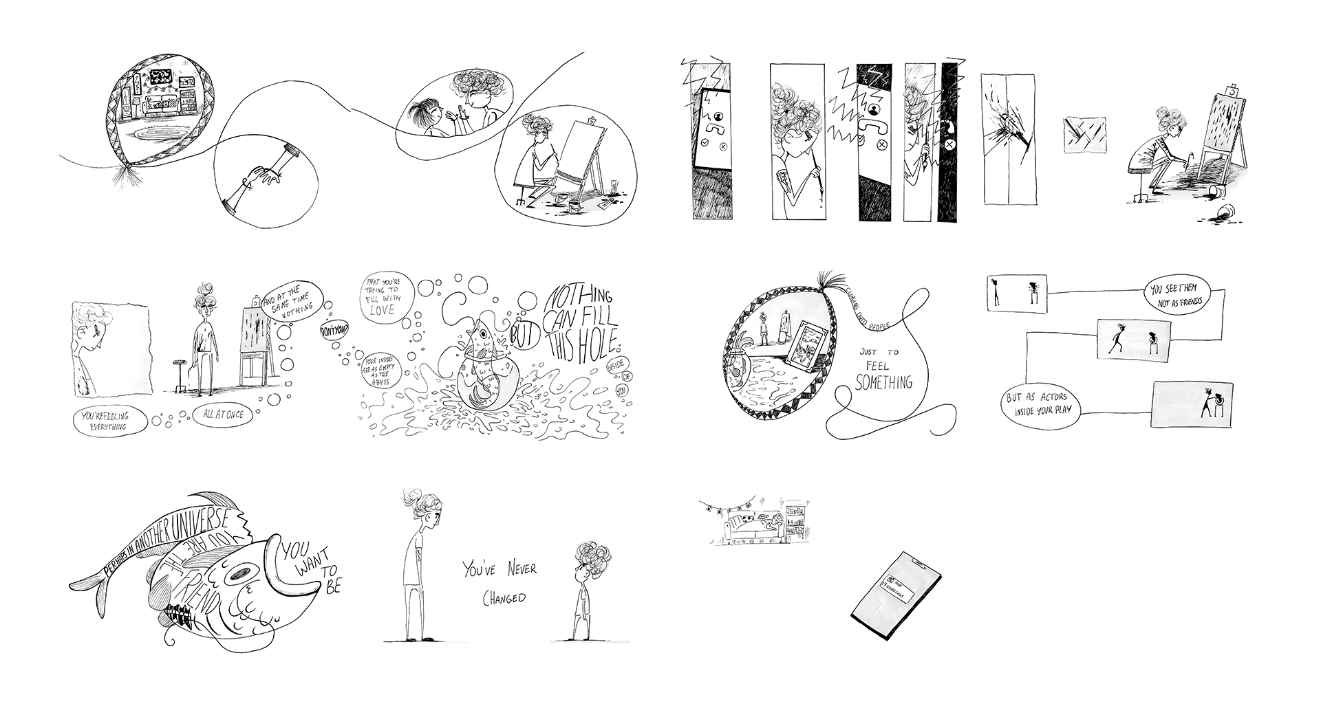The work introduces an introspective journey emerging from the acknowledgement and awareness of friendship.